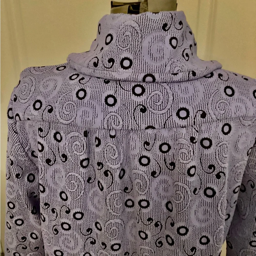 Andrea Lieu lavender textured coat style tunic,Size Large - Picture 7 of 7